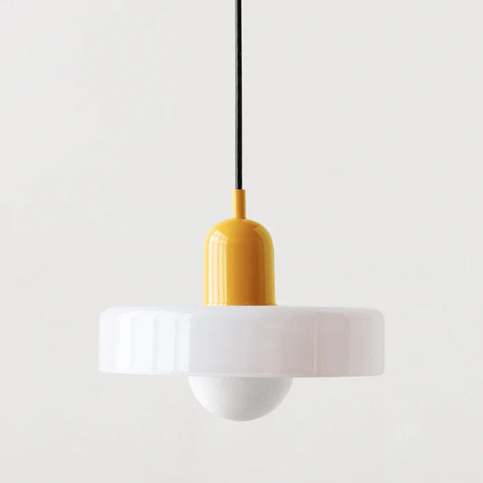 Colorful Glass Pendant Light – Adjustable Height Modern Hanging Light for Kitchen Island and Dining Room 14
