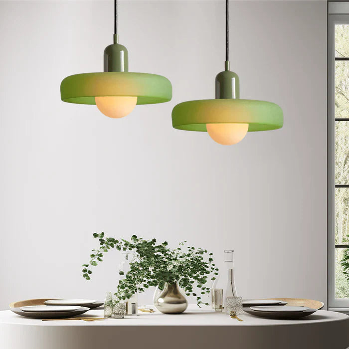 Colorful Glass Pendant Light – Adjustable Height Modern Hanging Light for Kitchen Island and Dining Room 16