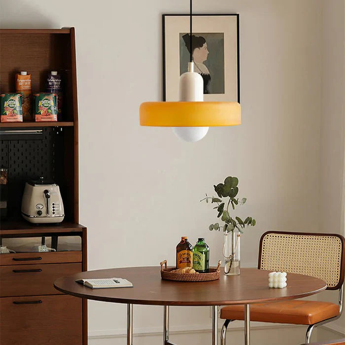 Colorful Glass Pendant Light – Adjustable Height Modern Hanging Light for Kitchen Island and Dining Room 18