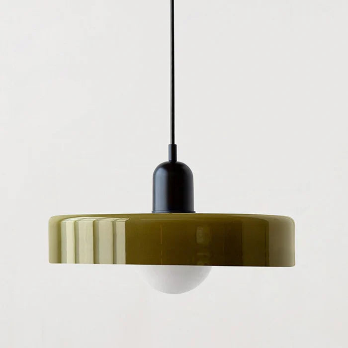 Colorful Glass Pendant Light – Adjustable Height Modern Hanging Light for Kitchen Island and Dining Room 3