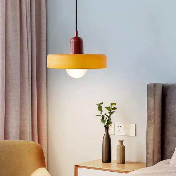 Colorful Glass Pendant Light – Adjustable Height Modern Hanging Light for Kitchen Island and Dining Room 7
