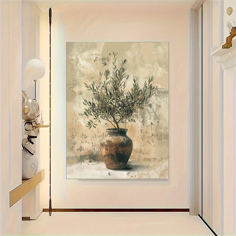 Elegant Olive Branch Canvas Wall Art – Minimalist Nature Canvas Prints for Home and Office Decor 2