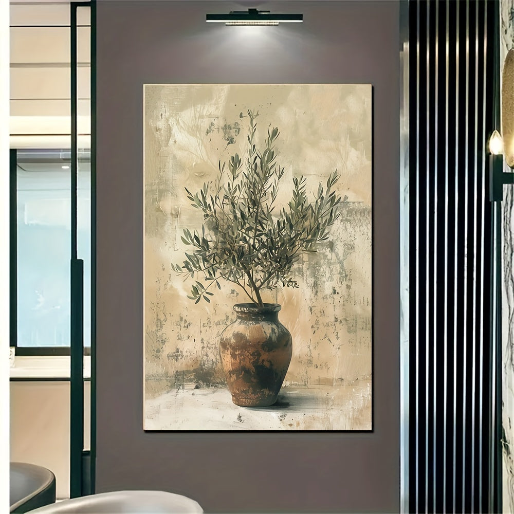 Elegant Olive Branch Canvas Wall Art – Minimalist Nature Canvas Prints for Home and Office Decor 3