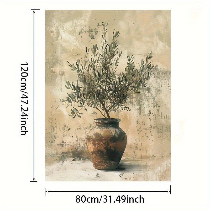 Elegant Olive Branch Canvas Wall Art – Minimalist Nature Canvas Prints for Home and Office Decor 4