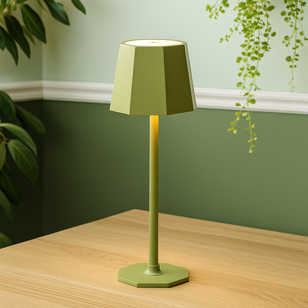 LED Table Lamp with Touch Control and Stepless Dimming – Modern Cordless Desk and Bedside Lamp in Metal and Plastic Design 2