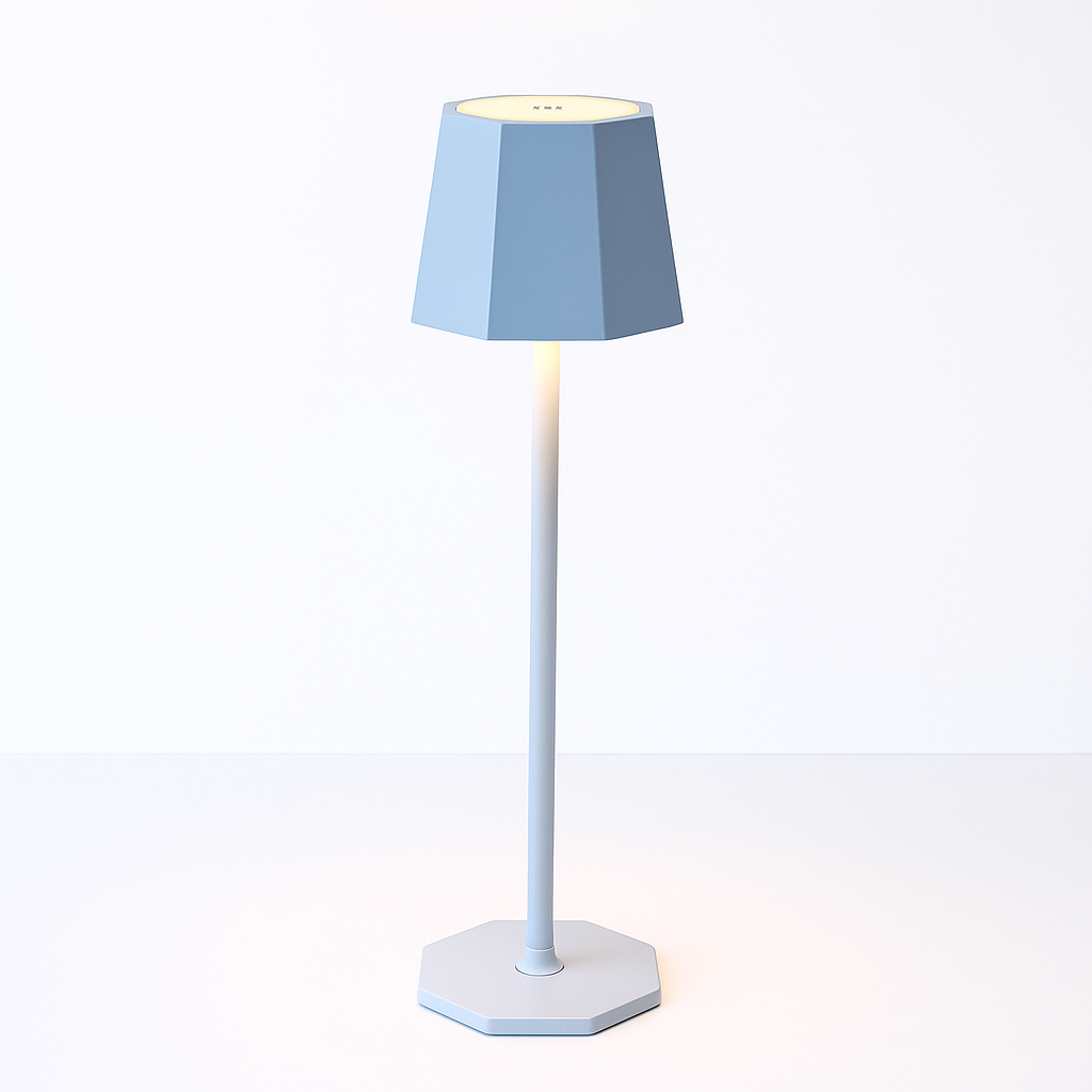 LED Table Lamp with Touch Control and Stepless Dimming – Modern Cordless Desk and Bedside Lamp in Metal and Plastic Design 8