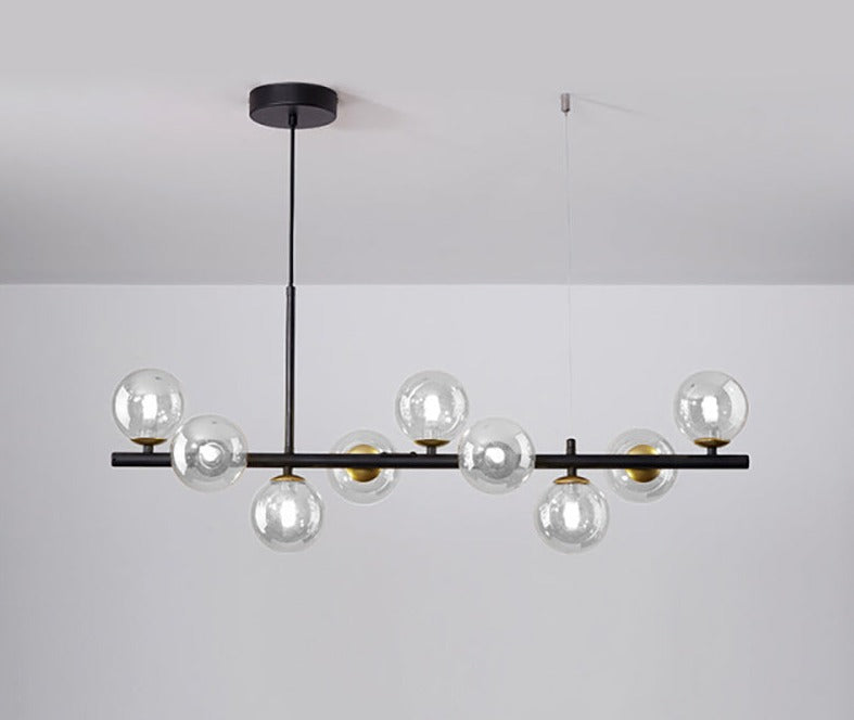 Luxurious Designer Chandelier Light for Dining Table – Elegant Iron and Glass Adjustable Height Fixture 11