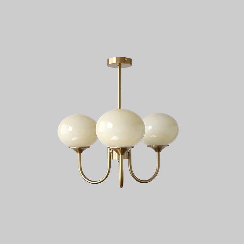 Modern Chandelier Light Fixture with Pink Glass Shades and Golden Finish – Stylish Hanging Light for Home Decor 12