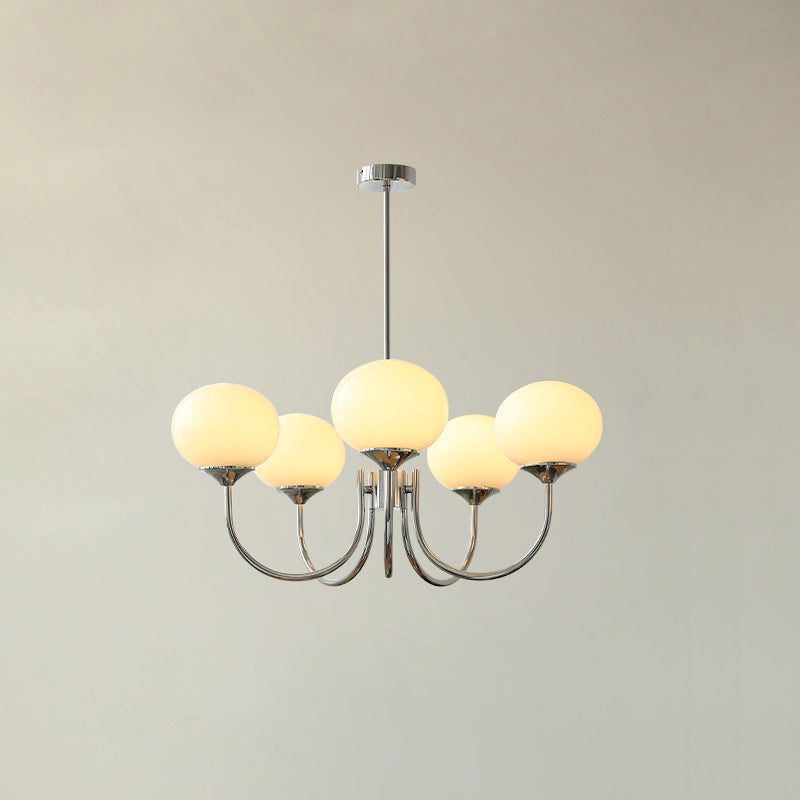 Modern Chandelier Light Fixture with Pink Glass Shades and Golden Finish – Stylish Hanging Light for Home Decor 15