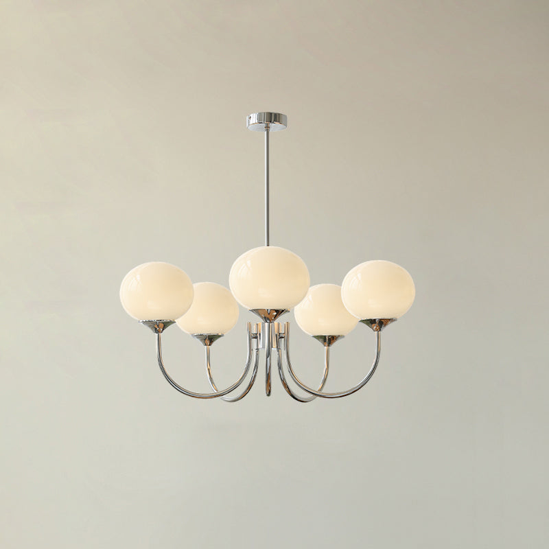 Modern Chandelier Light Fixture with Pink Glass Shades and Golden Finish – Stylish Hanging Light for Home Decor 16