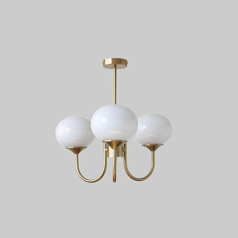 Modern Chandelier Light Fixture with Pink Glass Shades and Golden Finish – Stylish Hanging Light for Home Decor 17