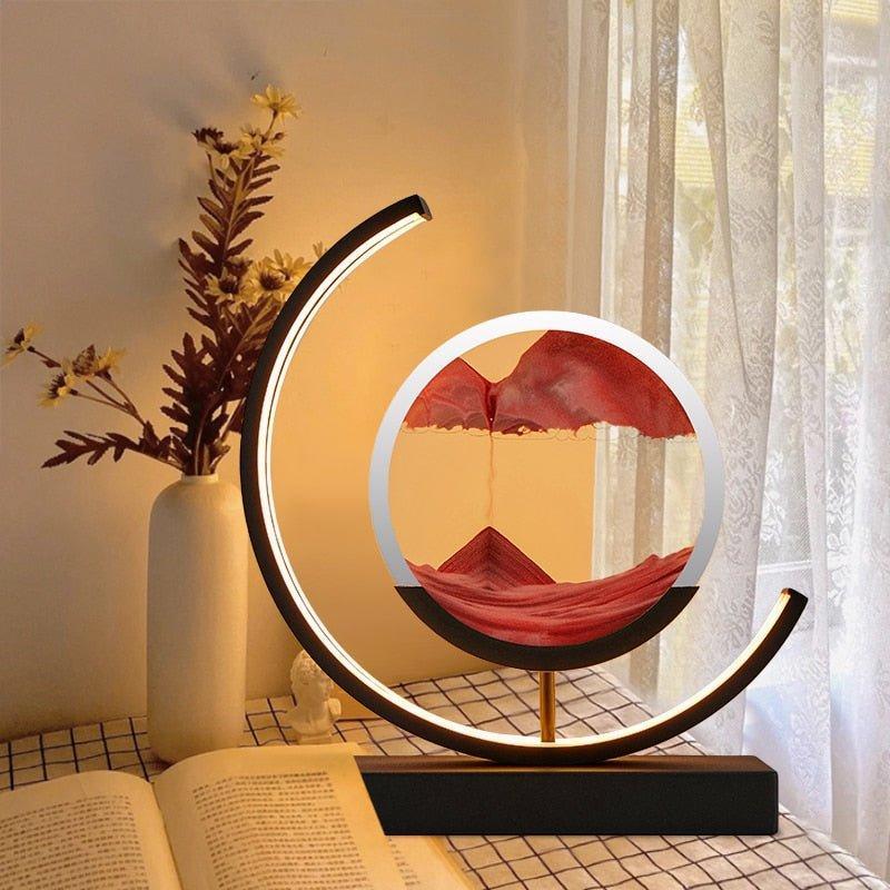 Quicksand Table Lamp with Soft LED Lighting – Unique Home Decor, Relaxing Atmosphere, USB Powered 4