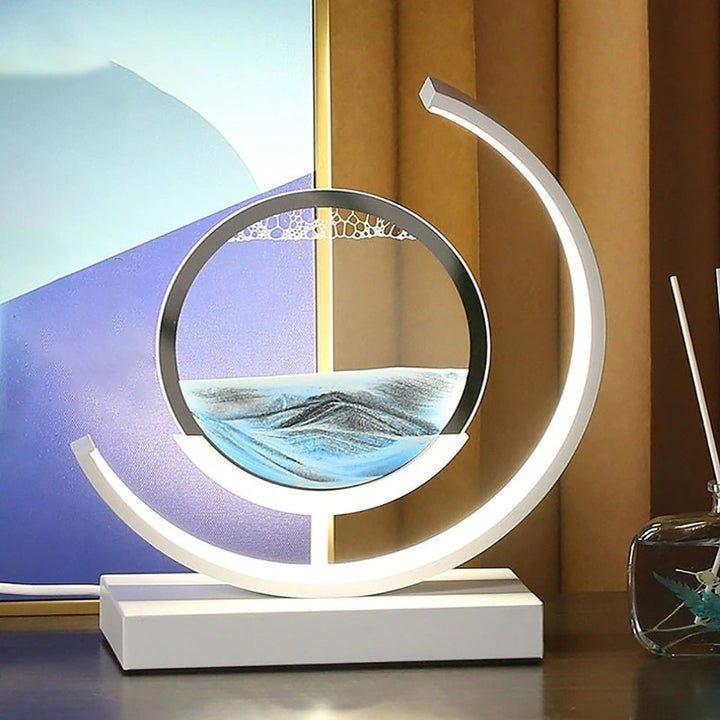 Quicksand Table Lamp with Soft LED Lighting – Unique Home Decor, Relaxing Atmosphere, USB Powered 5