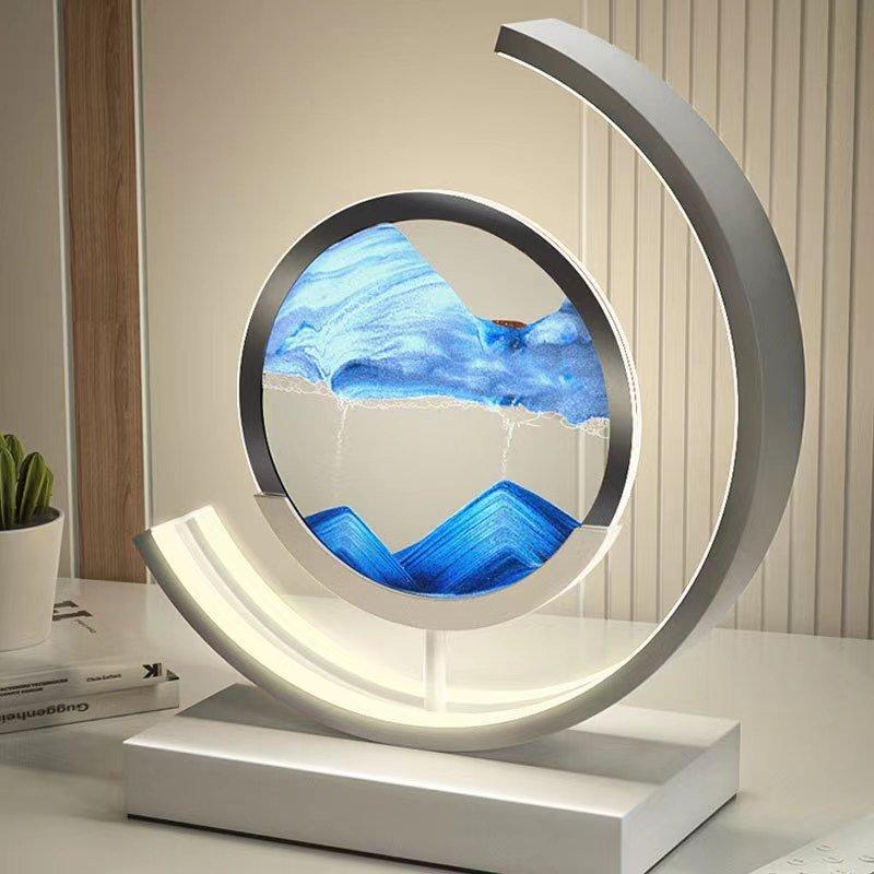 Quicksand Table Lamp with Soft LED Lighting – Unique Home Decor, Relaxing Atmosphere, USB Powered 6