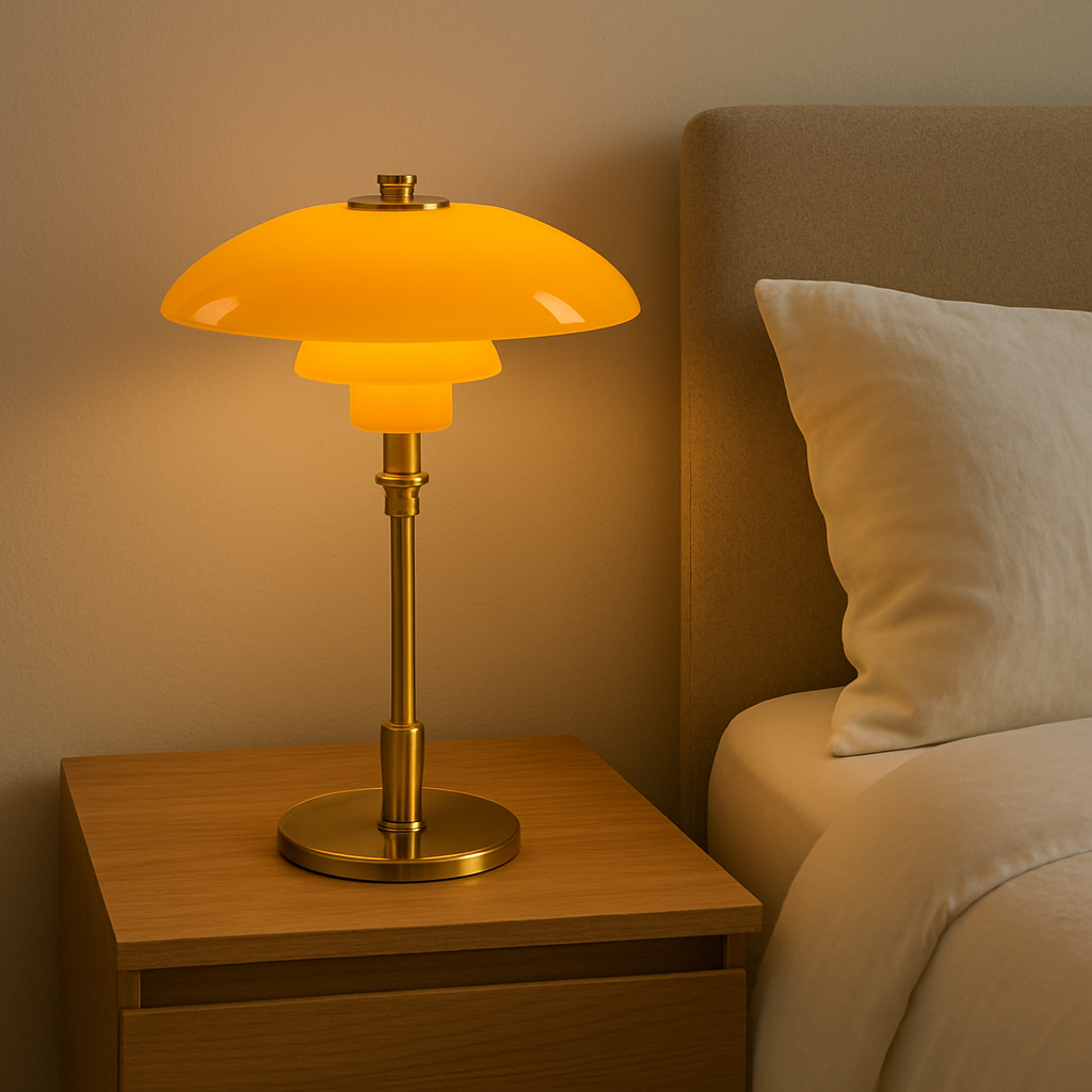 Scandinavian Minimalist Table Lamp with LED Light – Iron and Glass Design for Bedside or Desk Use 6