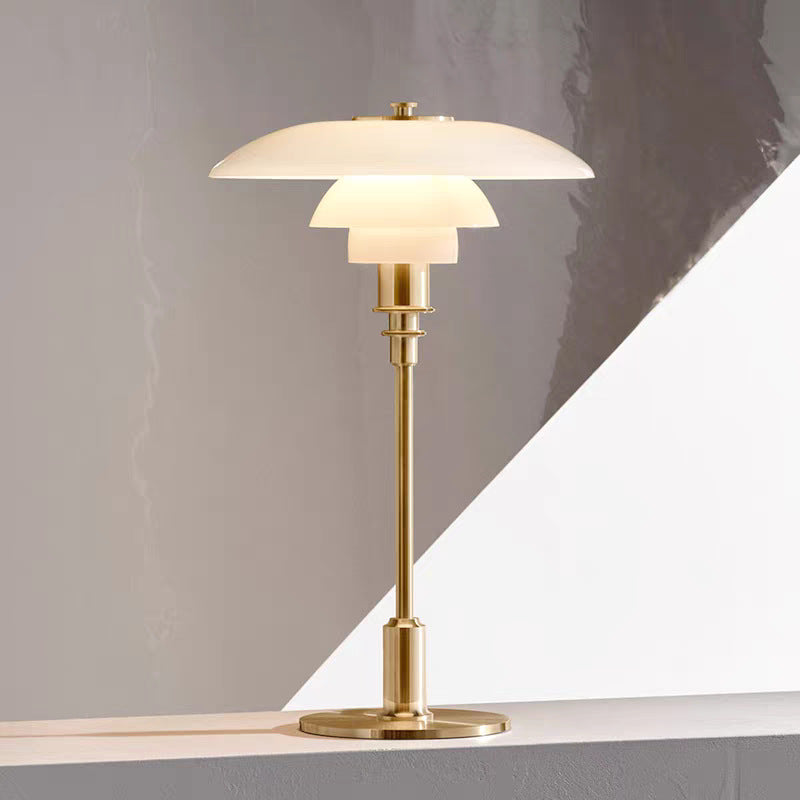 Scandinavian Minimalist Table Lamp with LED Light – Iron and Glass Design for Bedside or Desk Use 7