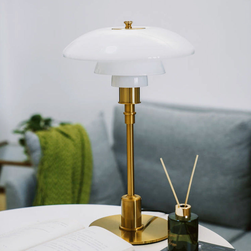 Scandinavian Minimalist Table Lamp with LED Light – Iron and Glass Design for Bedside or Desk Use 9
