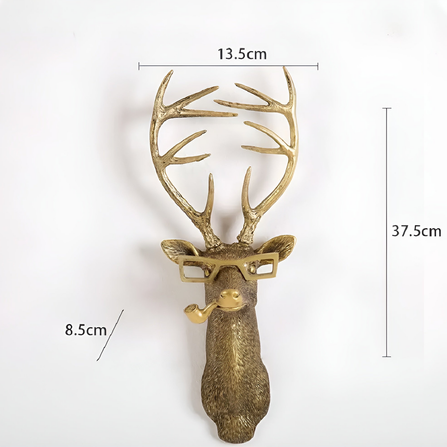 Stylish Metal Animal Head Wall Hook for Coats and Hats – Elegant Home Decor Accent 4