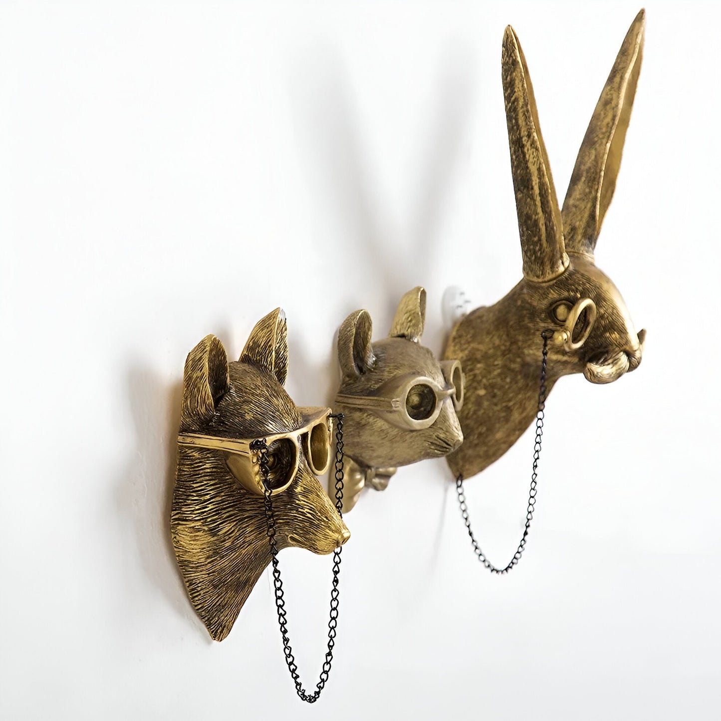 Stylish Metal Animal Head Wall Hook for Coats and Hats – Elegant Home Decor Accent 5