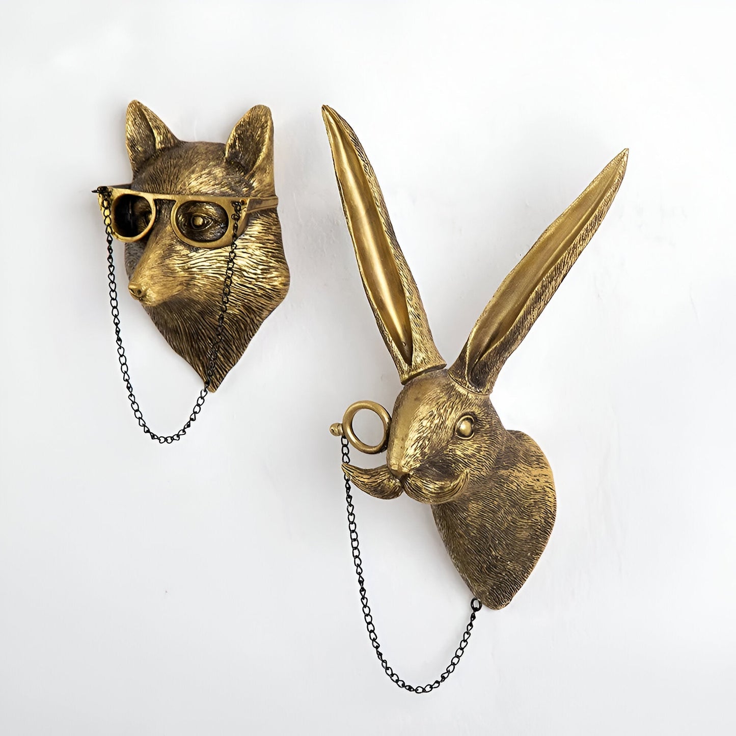 Stylish Metal Animal Head Wall Hook for Coats and Hats – Elegant Home Decor Accent 6