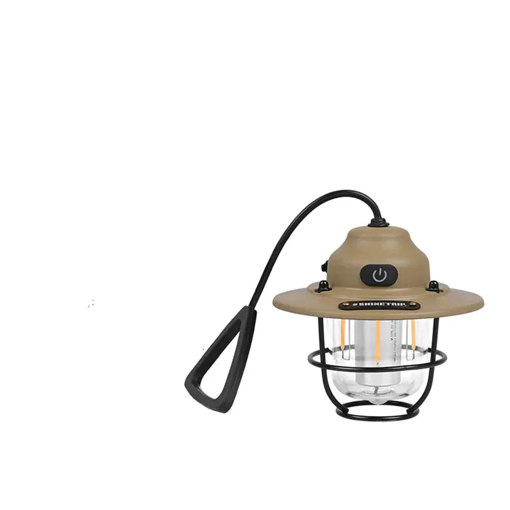 Vintage Camping Lantern - Rechargeable LED Camping Lights with Warm Ambient Glow, Weather-Resistant, Portable Outdoor Lighting 3