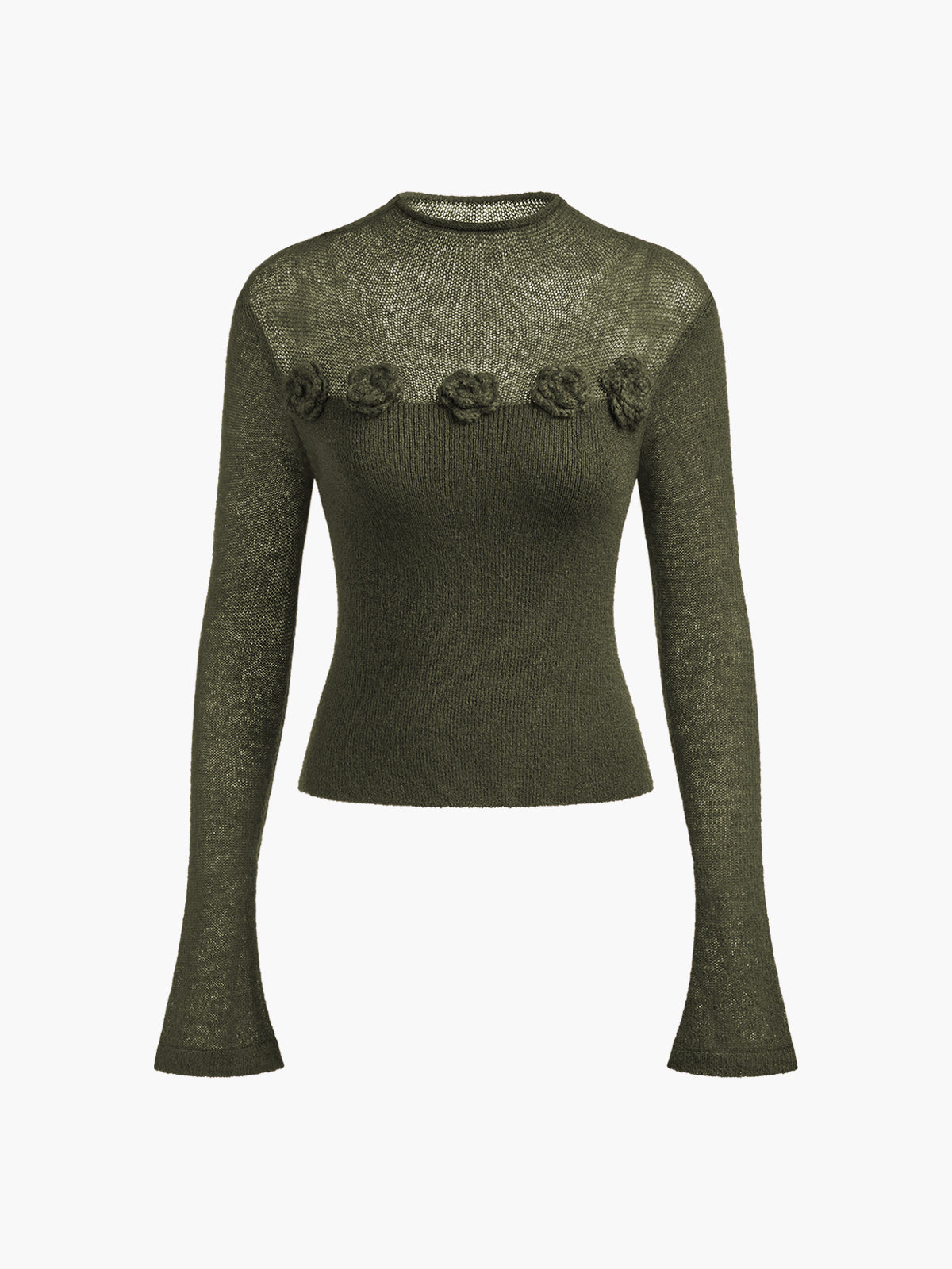 Women's Knit Top Gray Size M Wool Blend 12