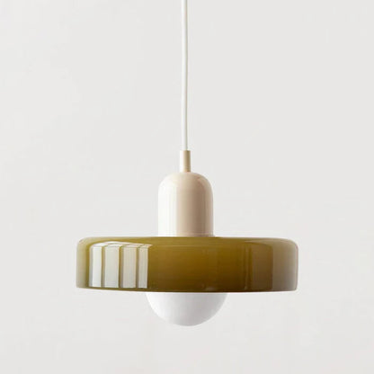 Colorful Glass Pendant Light – Adjustable Height Modern Hanging Light for Kitchen Island and Dining Room 5