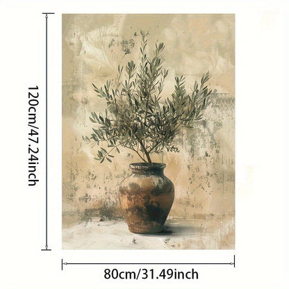 Elegant Olive Branch Canvas Wall Art – Minimalist Nature Canvas Prints for Home and Office Decor 4