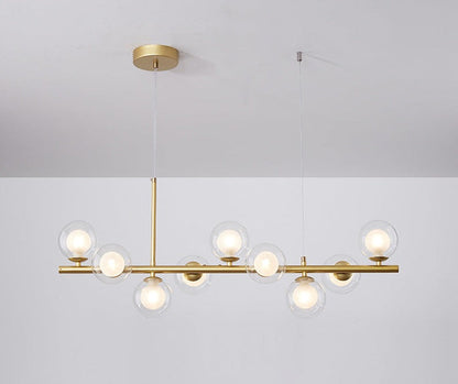 Luxurious Designer Chandelier Light for Dining Table – Elegant Iron and Glass Adjustable Height Fixture 10