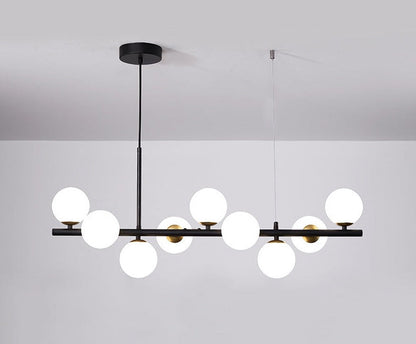 Luxurious Designer Chandelier Light for Dining Table – Elegant Iron and Glass Adjustable Height Fixture 13