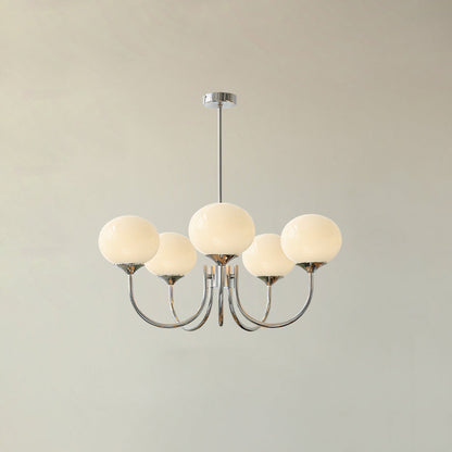 Modern Chandelier Light Fixture with Pink Glass Shades and Golden Finish – Stylish Hanging Light for Home Decor 16