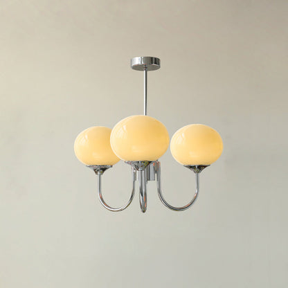 Modern Chandelier Light Fixture with Pink Glass Shades and Golden Finish – Stylish Hanging Light for Home Decor 18