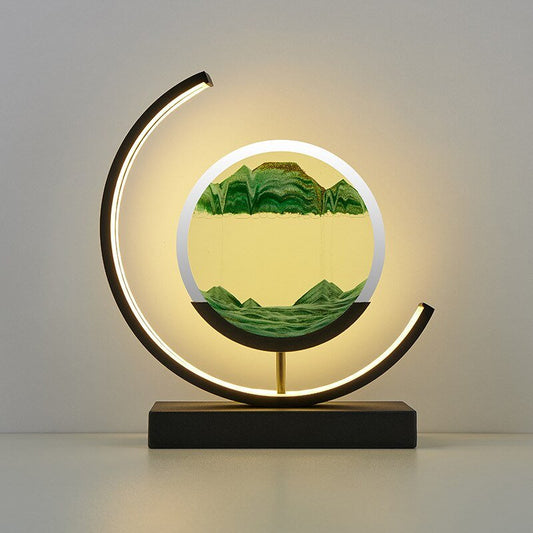 Quicksand Table Lamp with Soft LED Lighting – Unique Home Decor, Relaxing Atmosphere, USB Powered 0