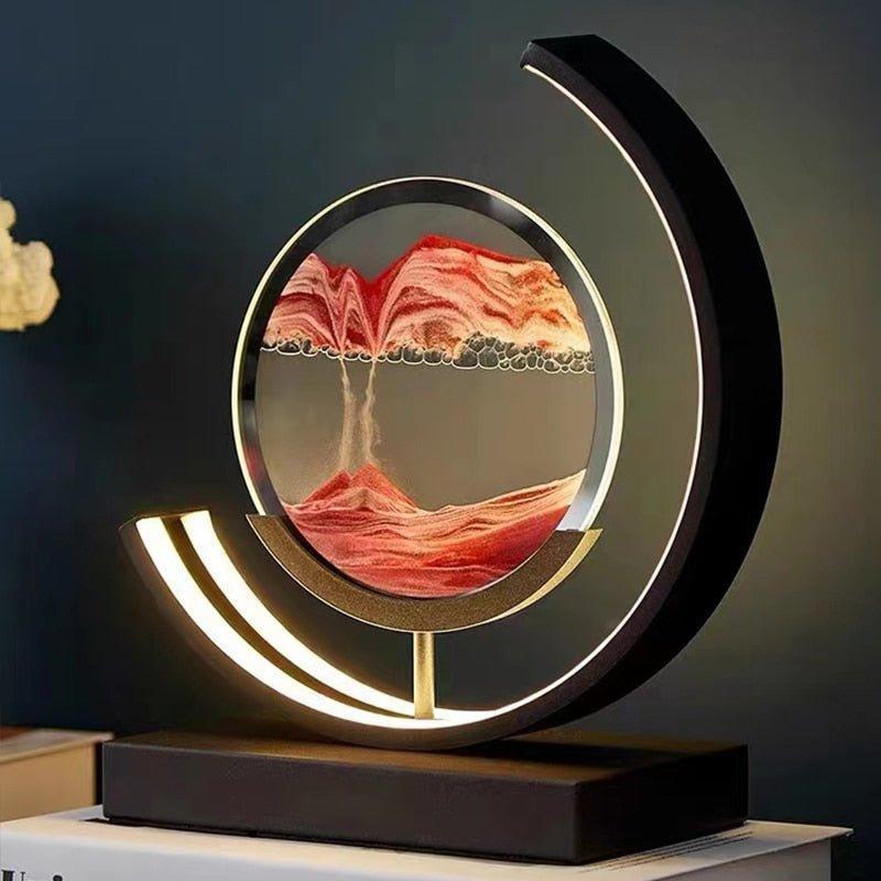 Quicksand Table Lamp with Soft LED Lighting – Unique Home Decor, Relaxing Atmosphere, USB Powered 2