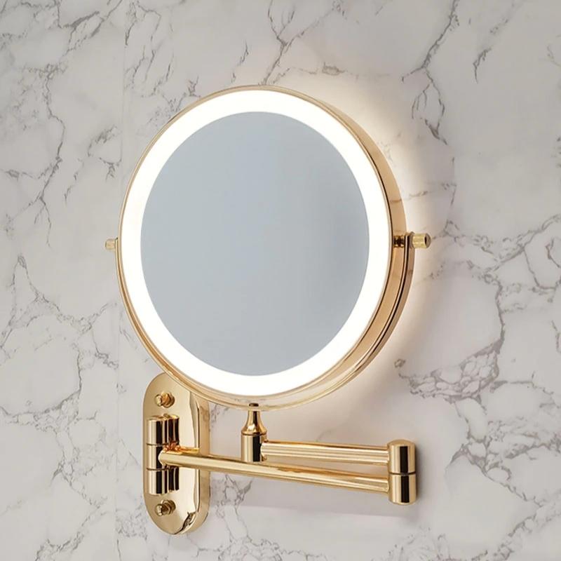 Rechargeable LED Makeup Mirror with 360-Degree Rotation and Multiple Magnification Options – Touch Control Vanity Mirror with Lights 3
