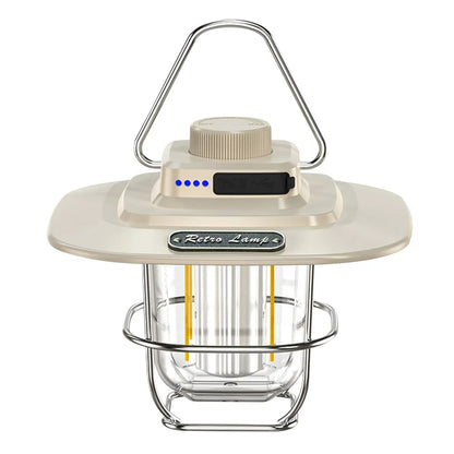 Vintage Camping Lantern - Rechargeable LED Camping Lights with Warm Ambient Glow, Weather-Resistant, Portable Outdoor Lighting 2